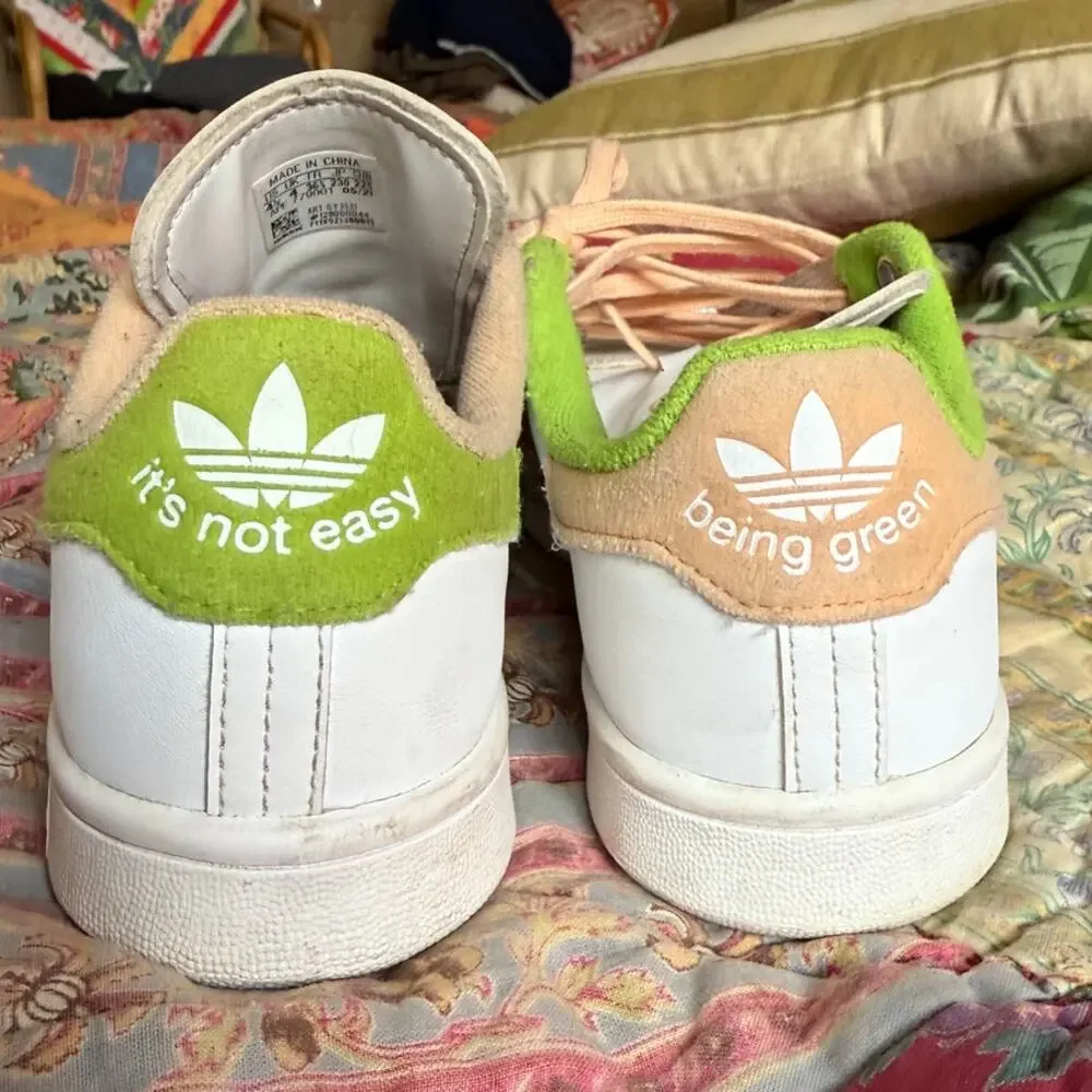 Adidas Stan Smith Disney Muppets Sneakers Kermit Piggy Size 4.5youth/6.5 women